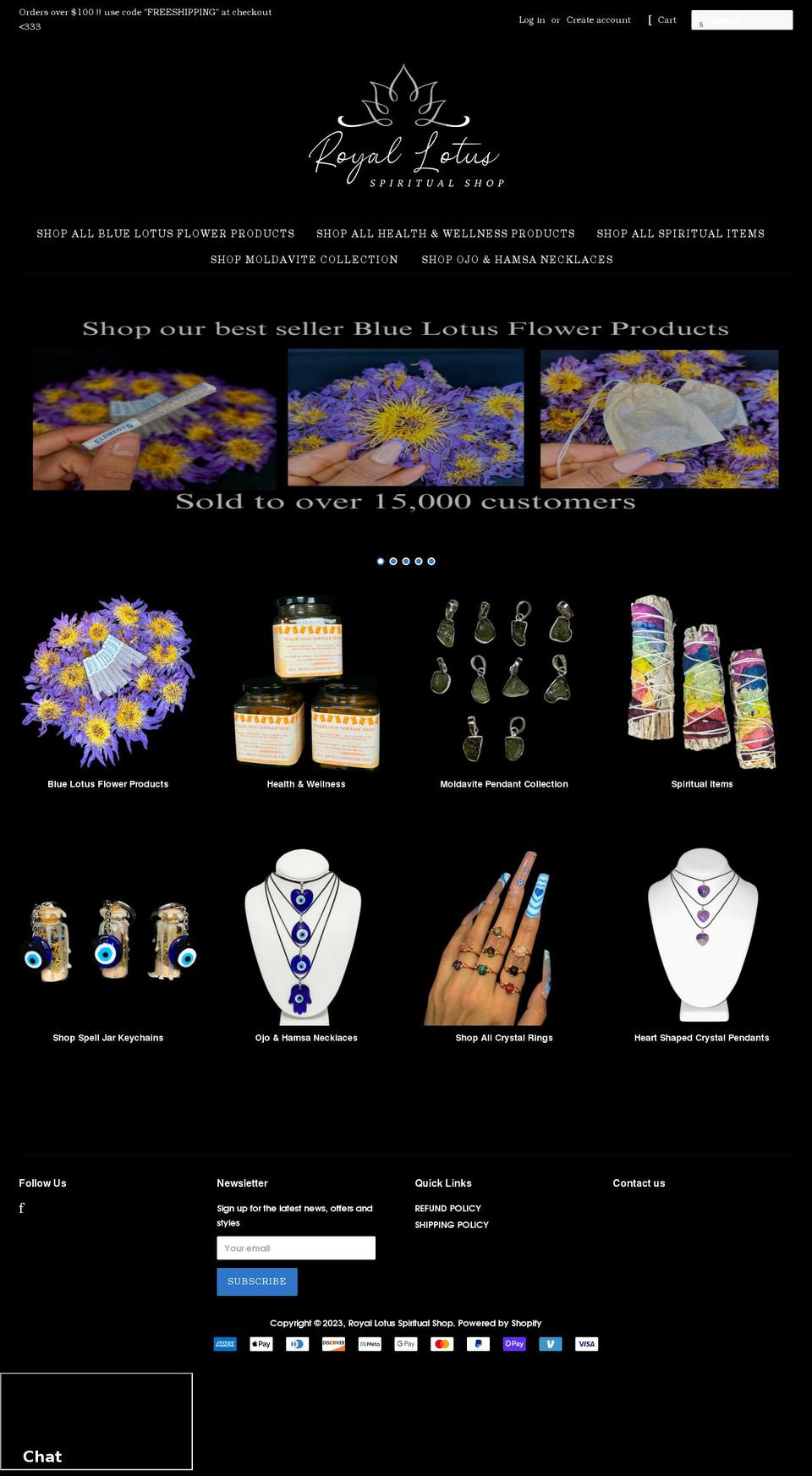 royallotusjewelry.com shopify website screenshot