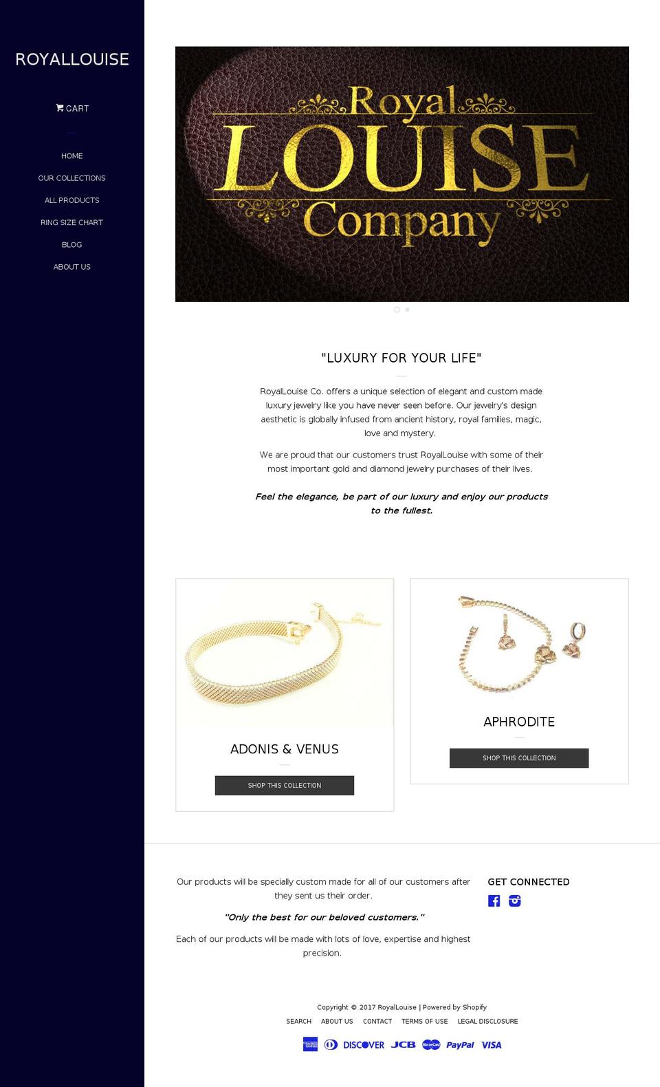 royallouise.com shopify website screenshot