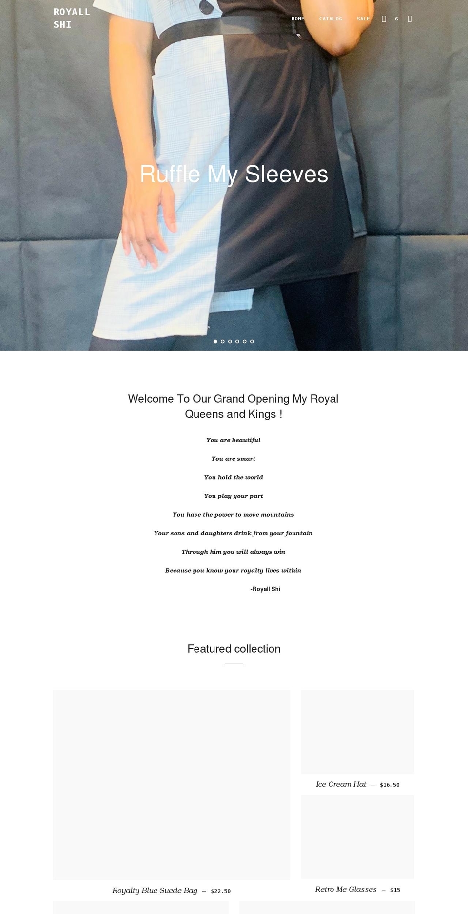 royallshiboutique.com shopify website screenshot