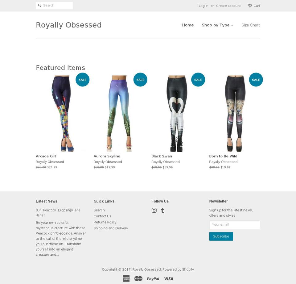 royallyobsessed.com shopify website screenshot
