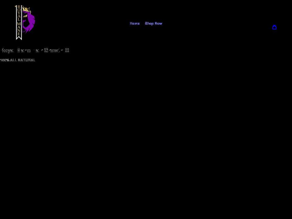 royalmanehairproducts.com shopify website screenshot