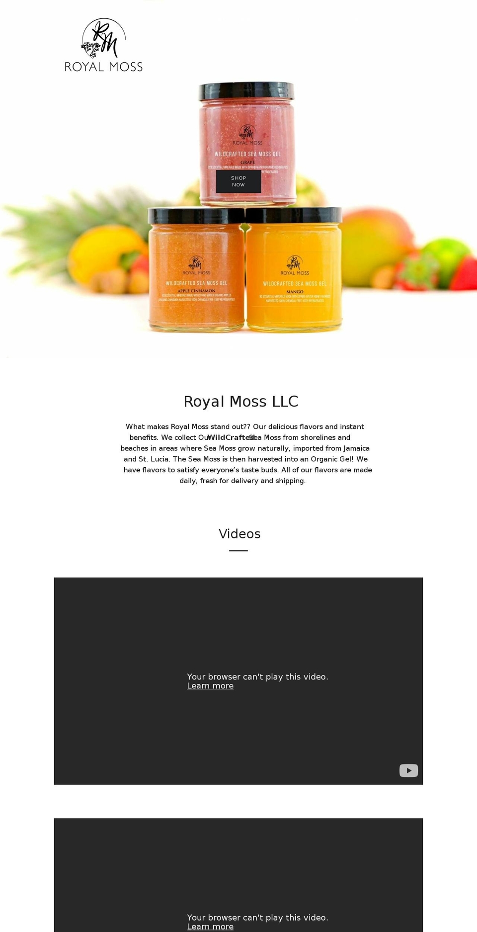 royalmossllc.com shopify website screenshot