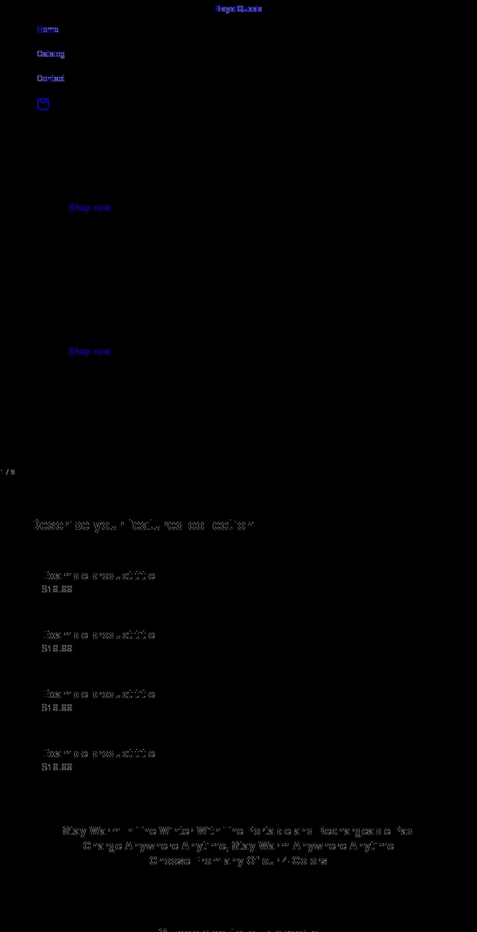 royalquads.com shopify website screenshot