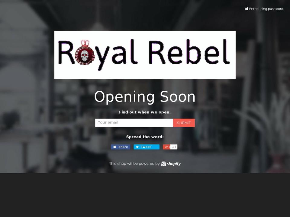 royalrebel.myshopify.com — Shopify storefront screenshot