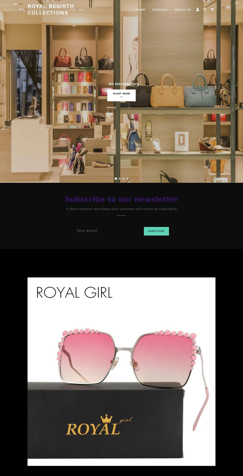 royalrebirthcollection.com — Shopify storefront screenshot