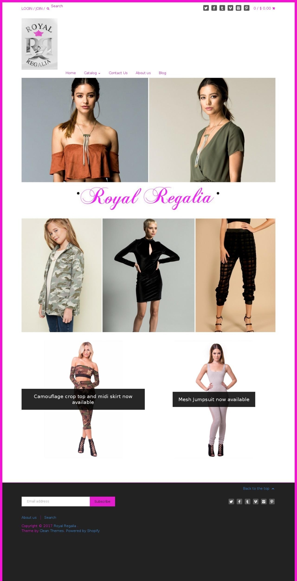 royalregaliallc.com shopify website screenshot