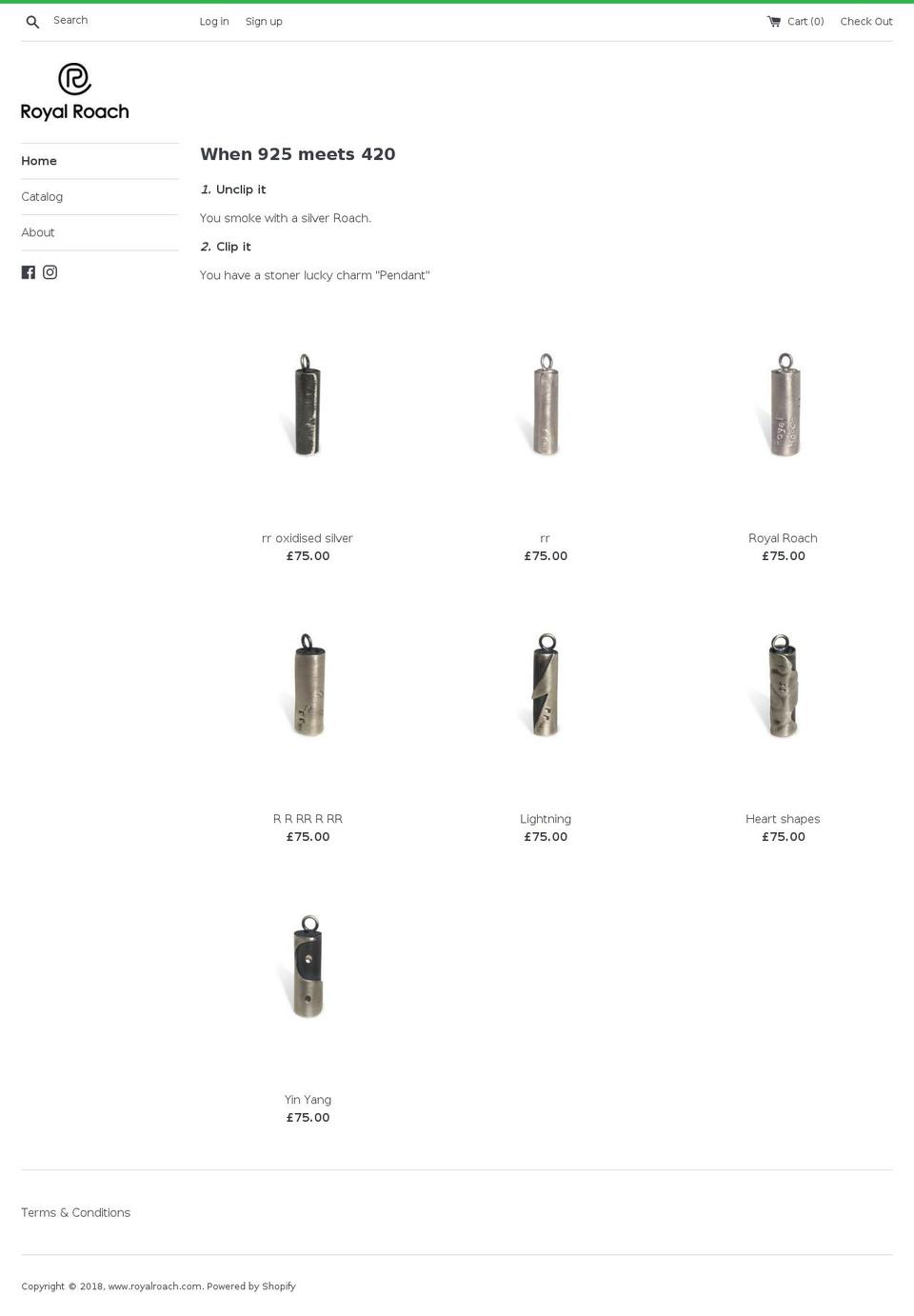 royalroach.com — Shopify storefront screenshot