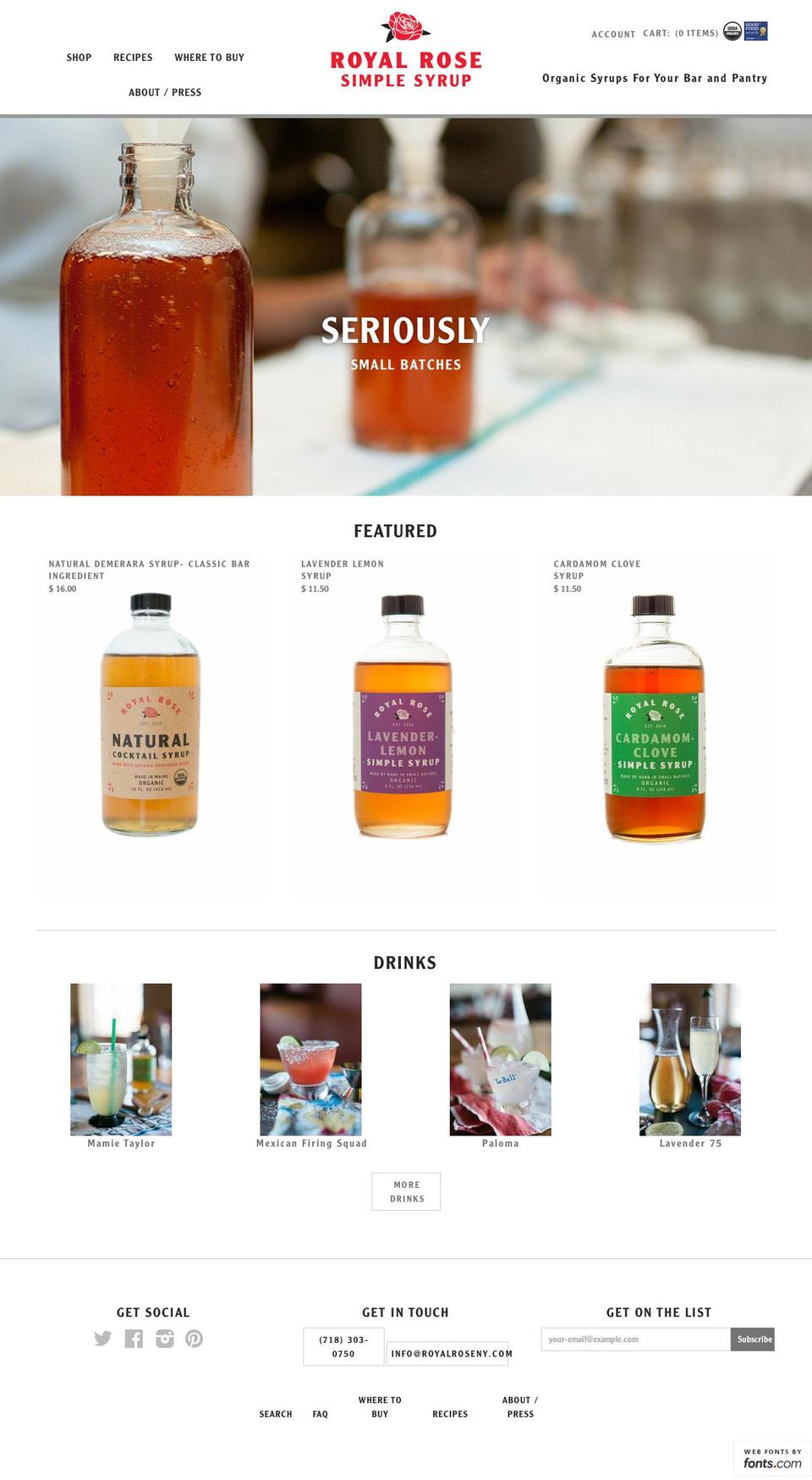 royalroseny.com shopify website screenshot
