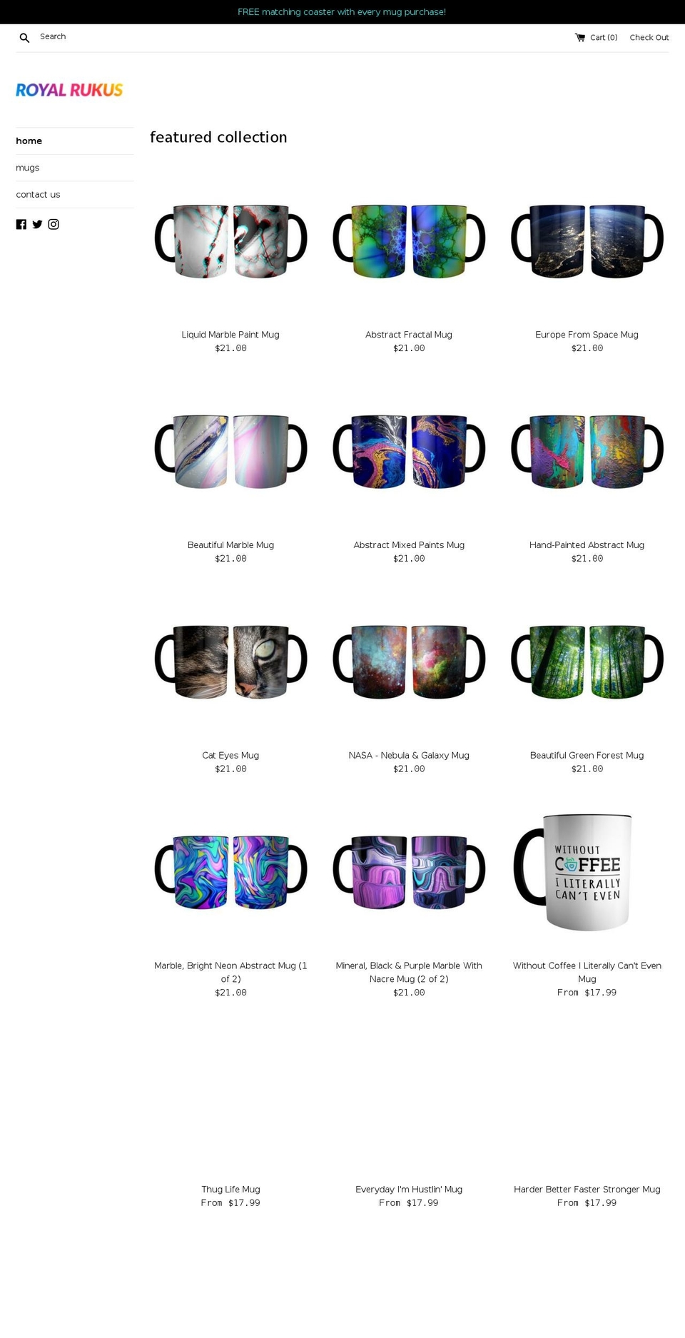 royalrukus.com — Shopify storefront screenshot