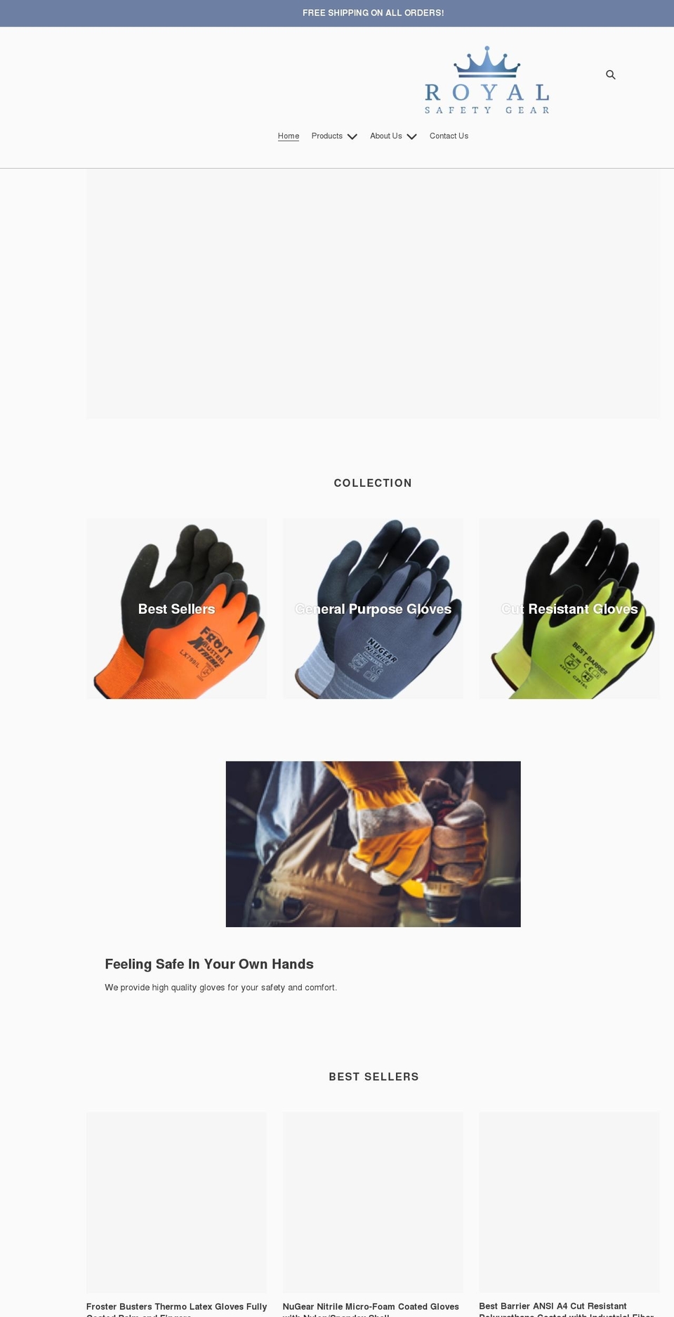 royalsafetygear.com shopify website screenshot