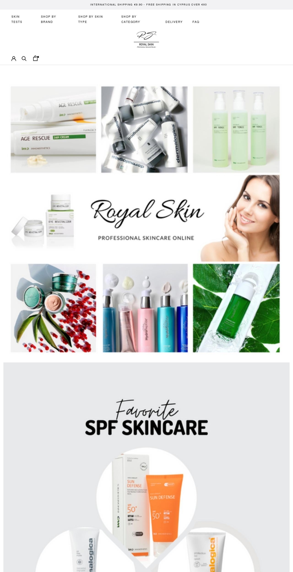 royalskinshop.com shopify website screenshot