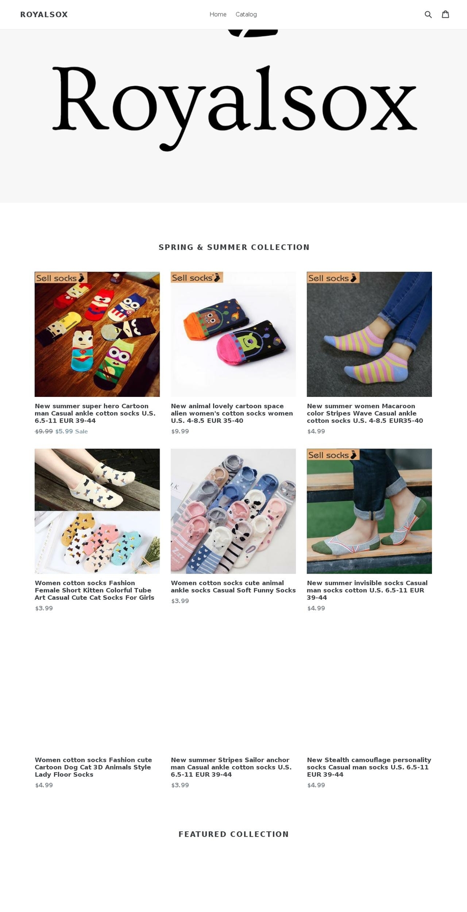 royalsox.com — Shopify storefront screenshot