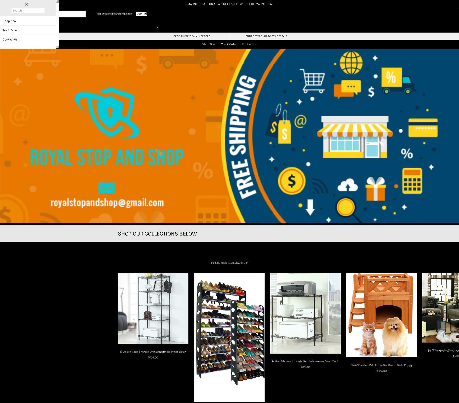 Kibo code v Shopify theme site example royalstopandshop.com