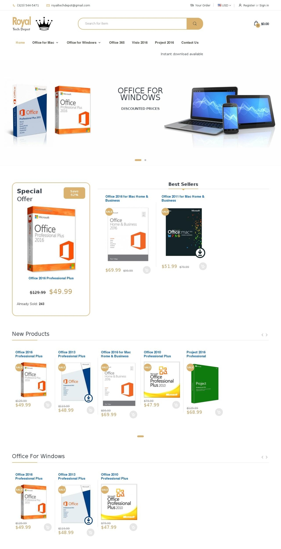 royaltechdepot.com shopify website screenshot