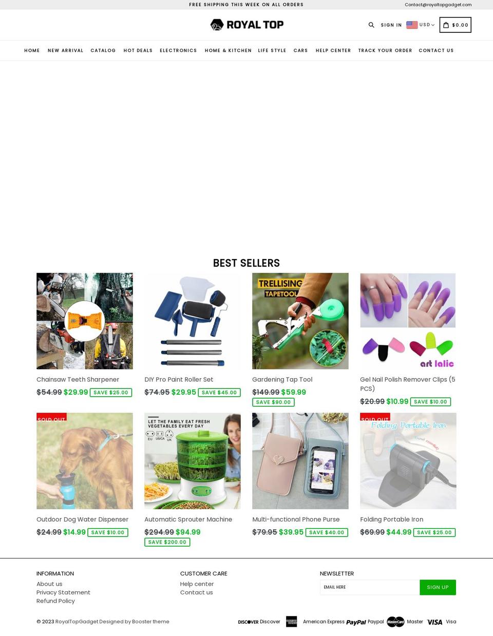 royaltopgadget.com — Shopify storefront screenshot