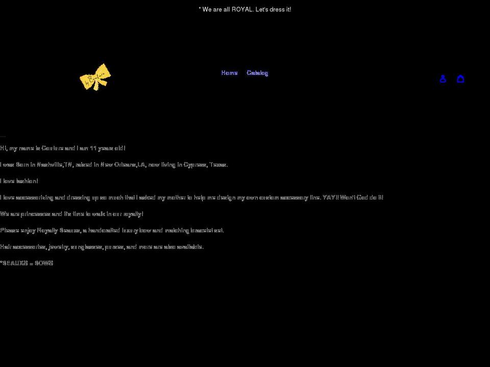 royaltybeauxs.com shopify website screenshot