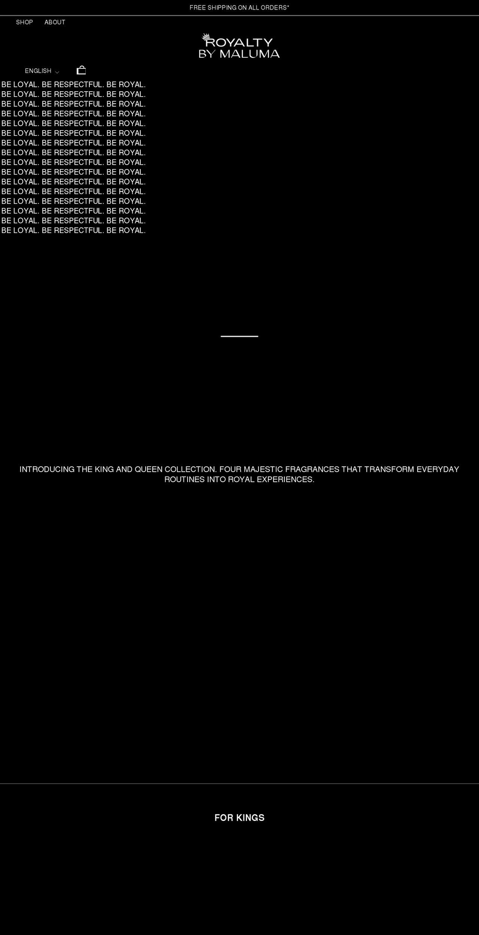 royaltybymaluma.com shopify website screenshot