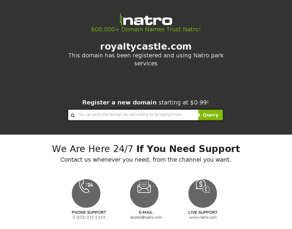 royaltycastle.com — Shopify storefront screenshot
