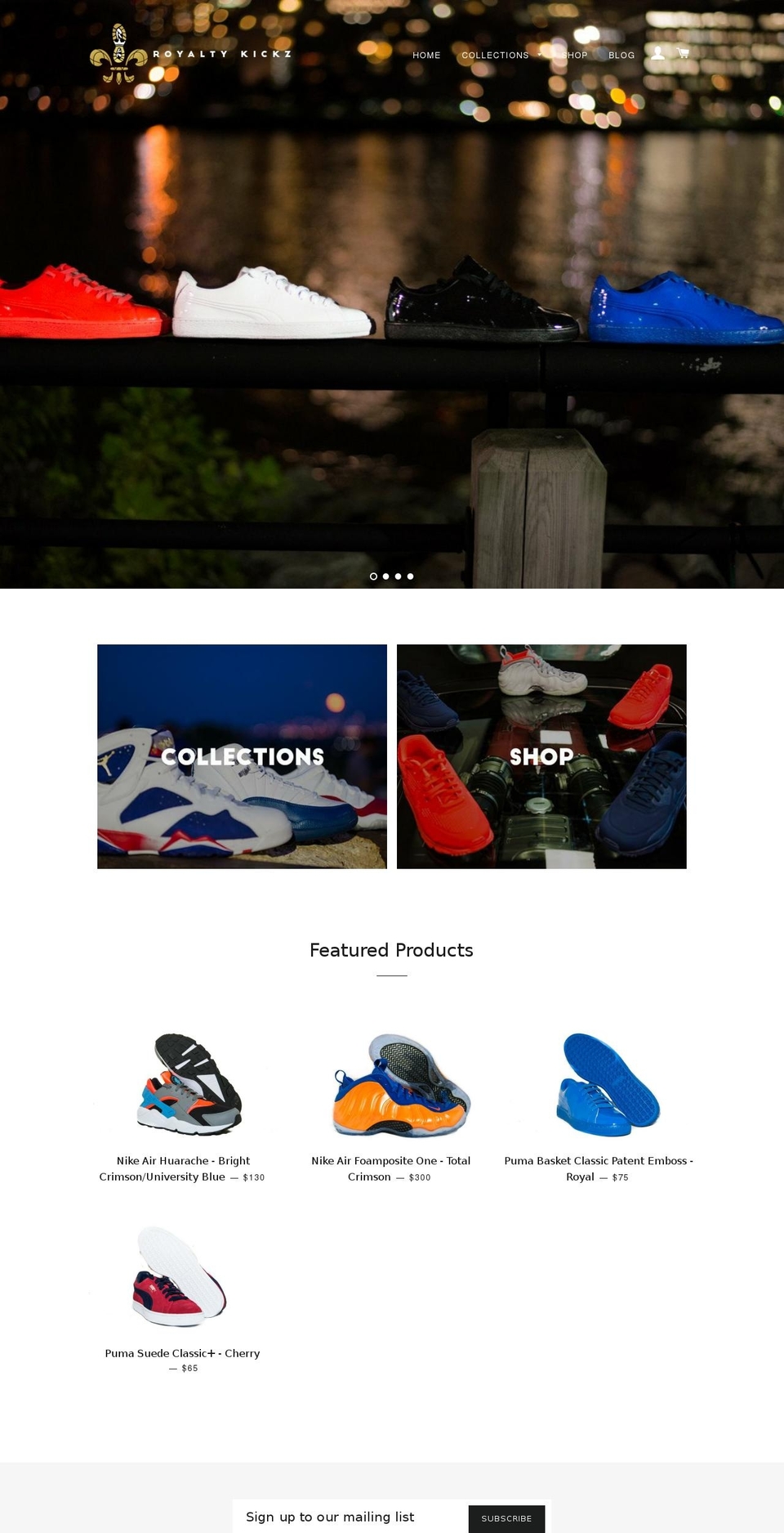 royaltykickz.boutique shopify website screenshot