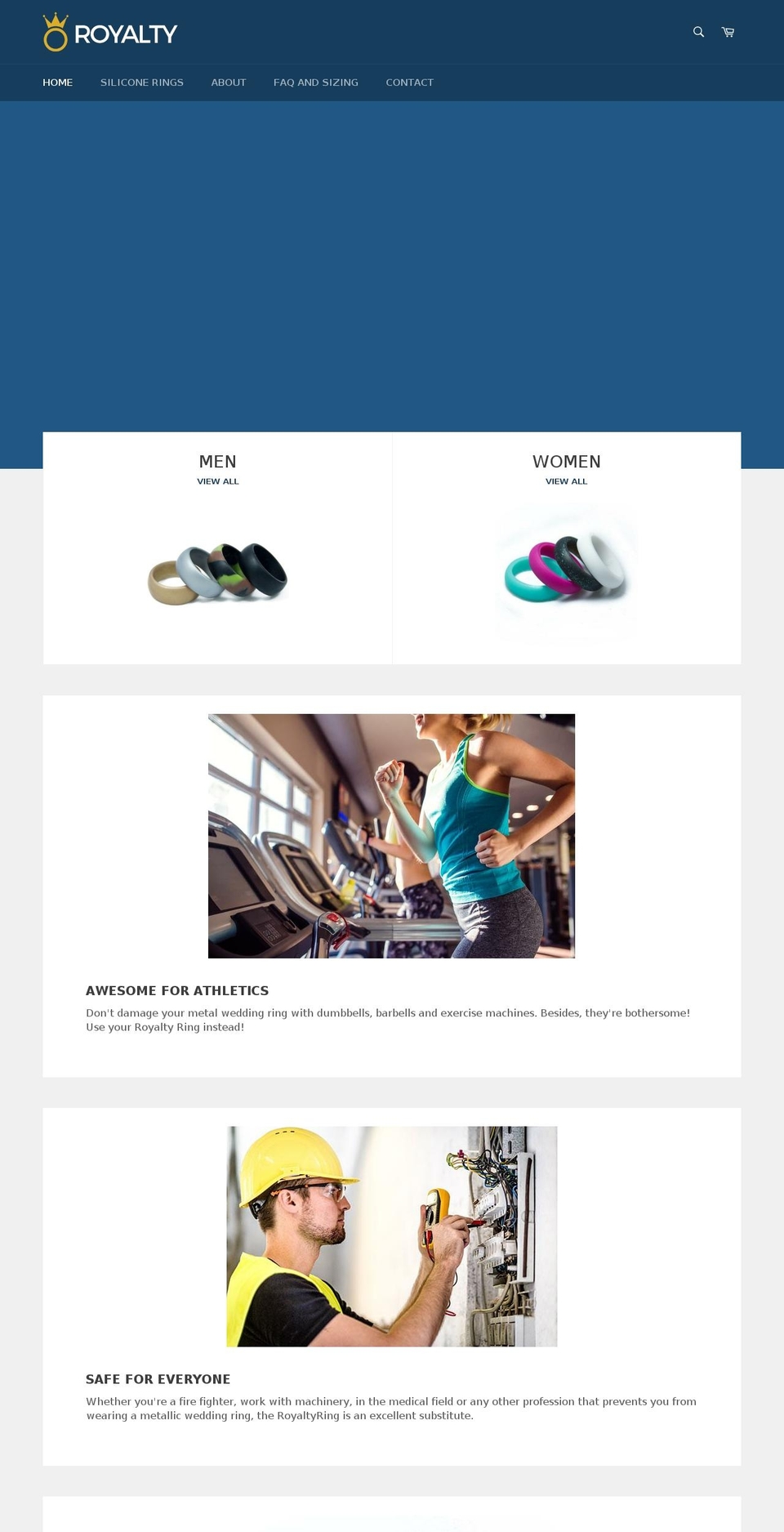 royaltyrings.com shopify website screenshot