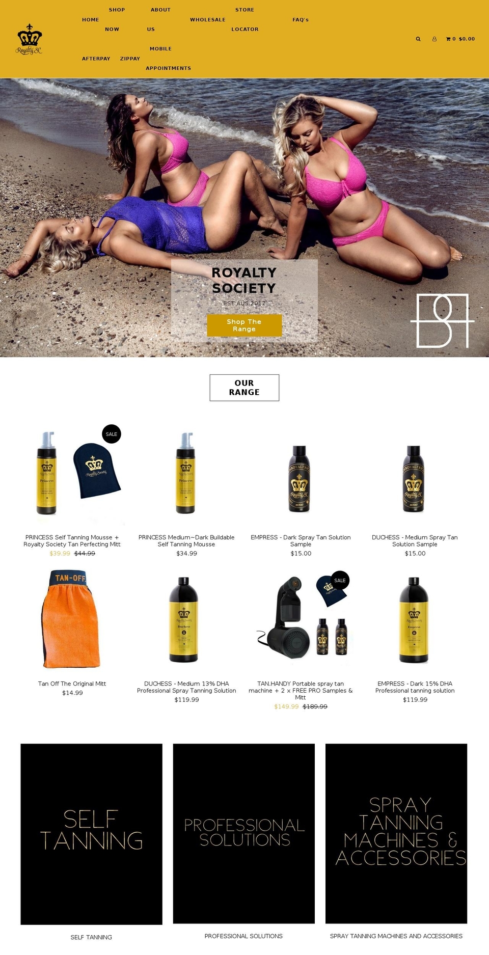 royaltysc.com — Shopify storefront screenshot