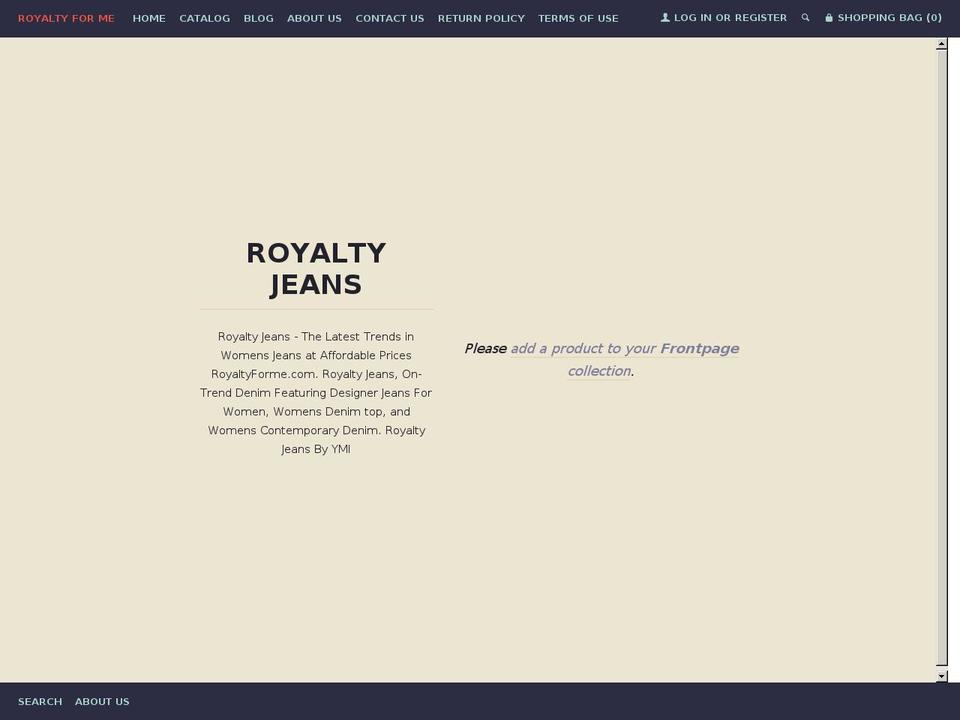 royaltyshopify.com shopify website screenshot