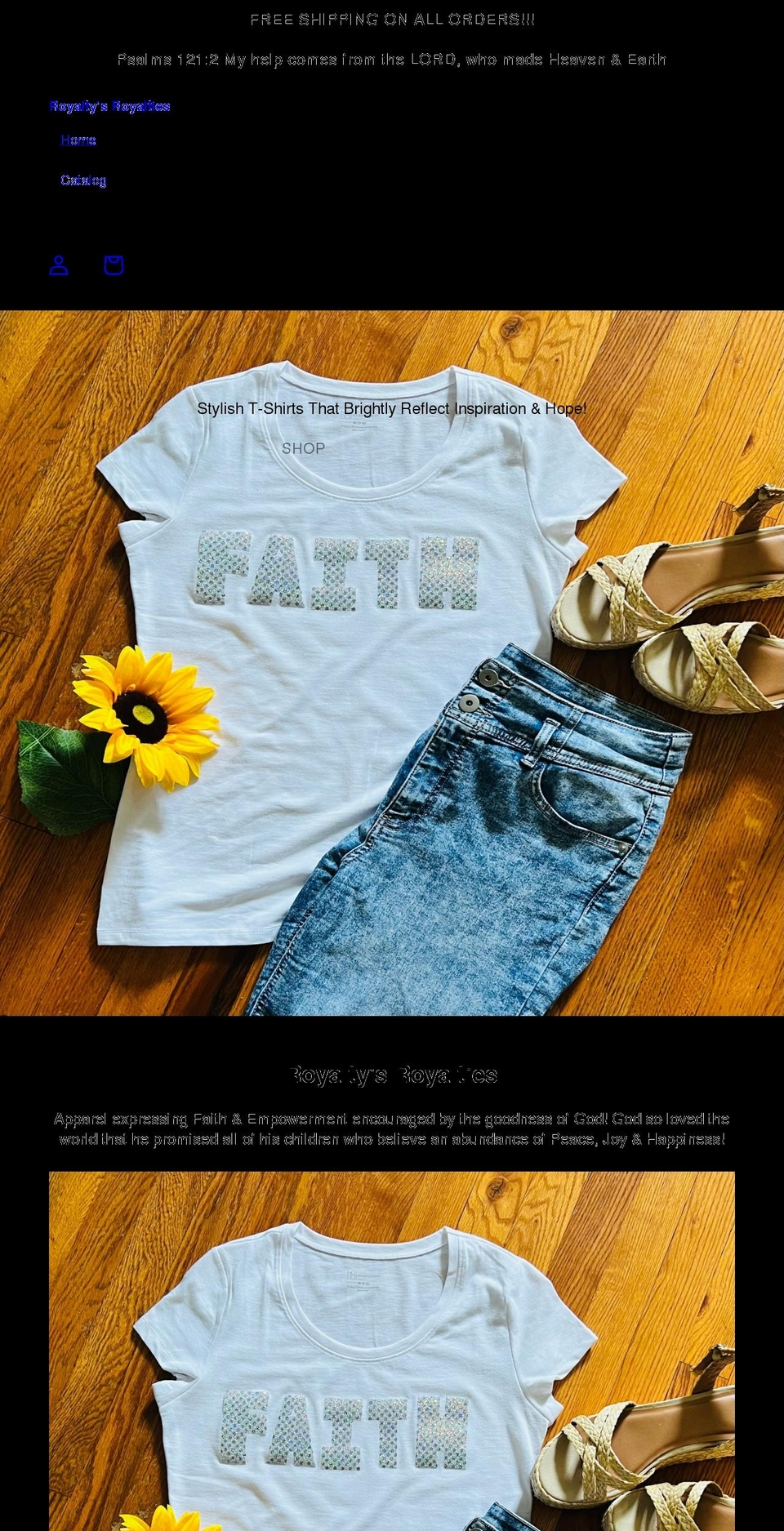 royaltysroyalties.com shopify website screenshot