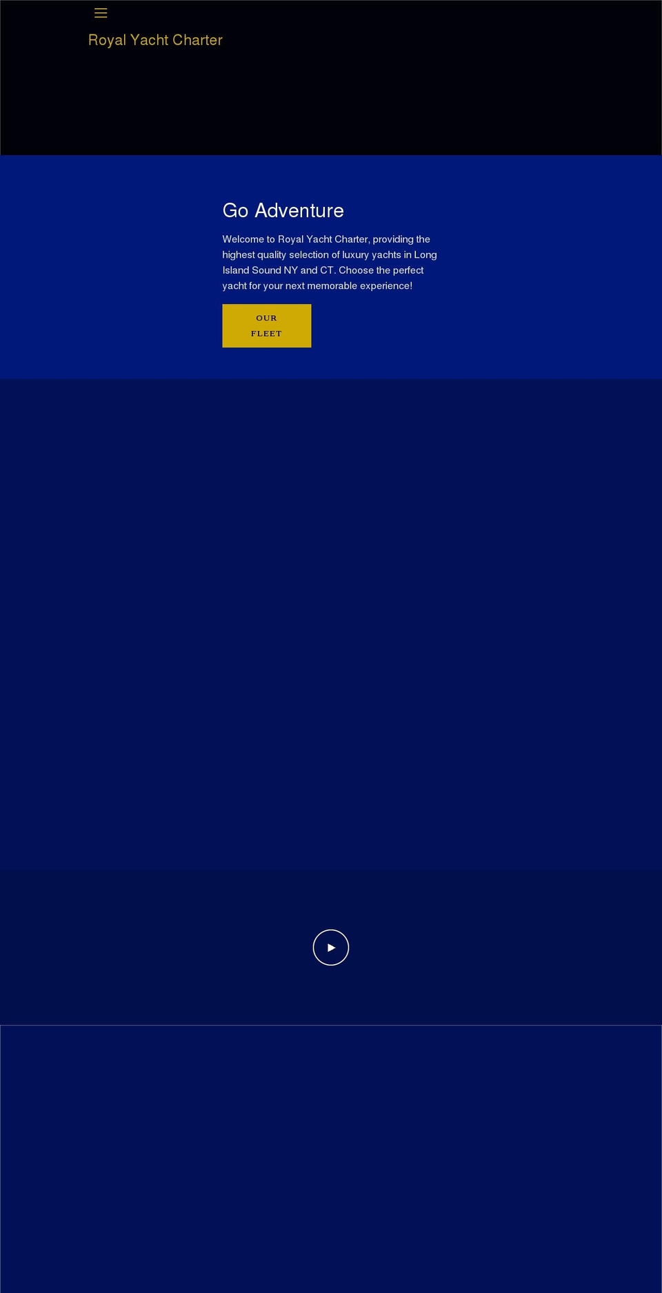 royalyachtcharter.com shopify website screenshot
