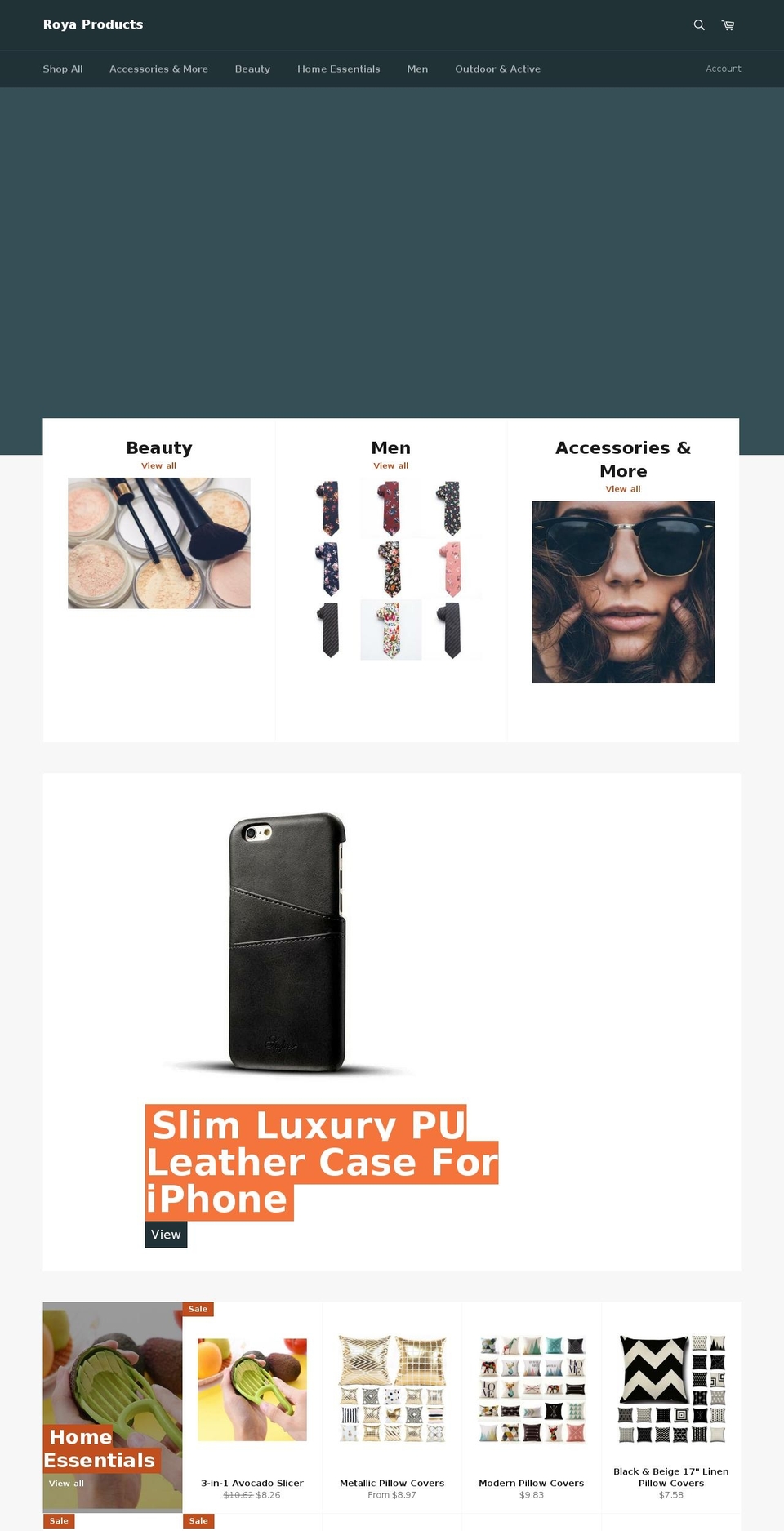 royaproducts.com — Shopify storefront screenshot