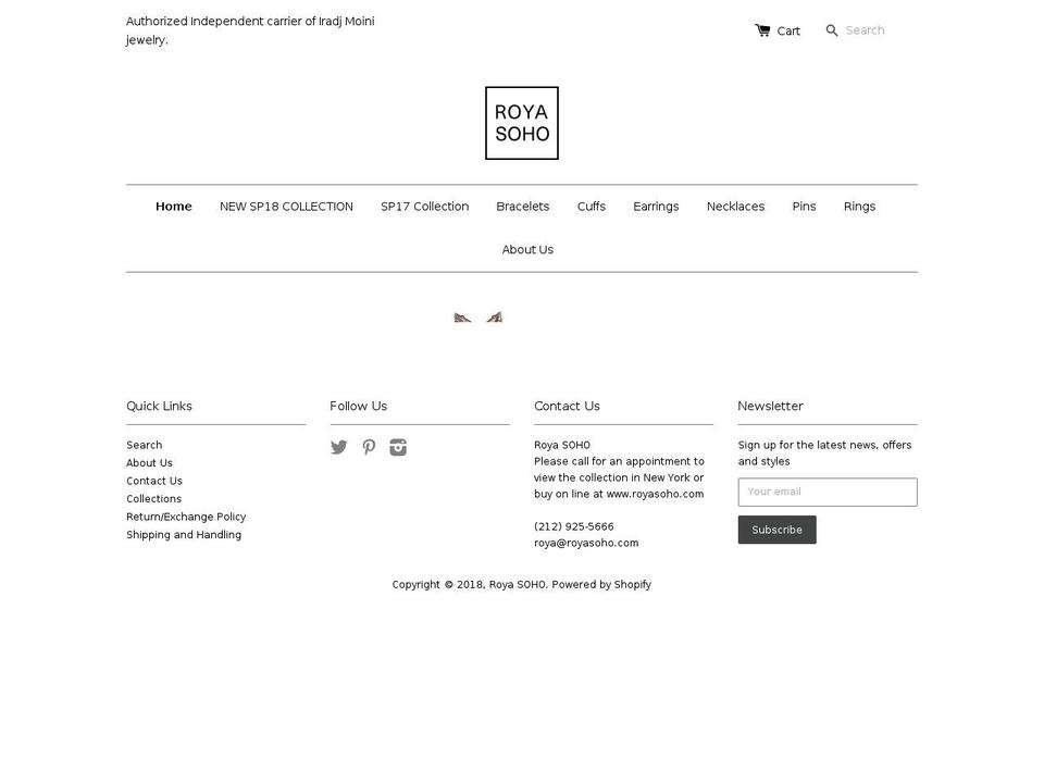 royasoho.nyc shopify website screenshot