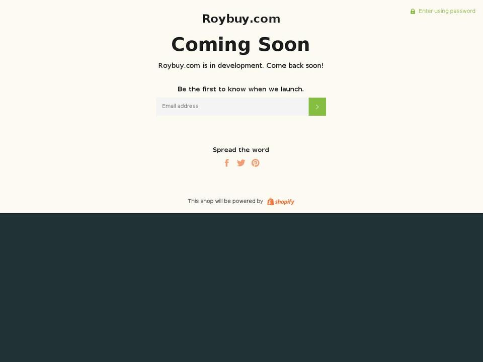 roybuy.com shopify website screenshot