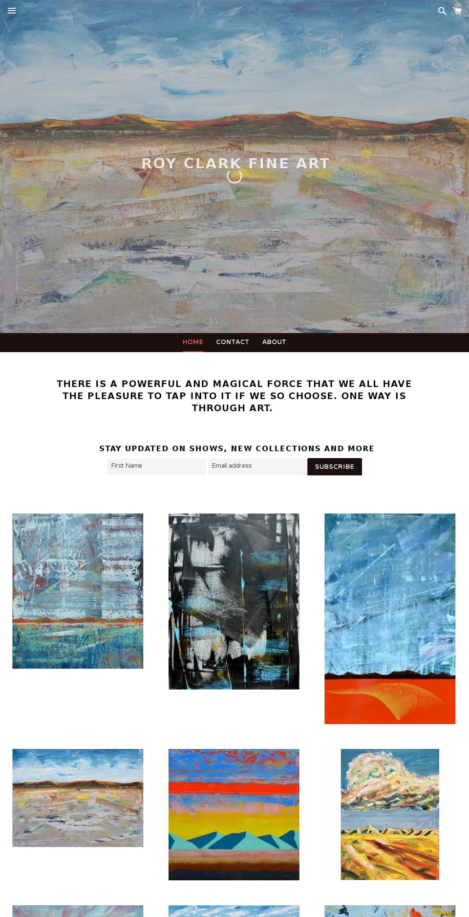 royclarkfineart.com shopify website screenshot