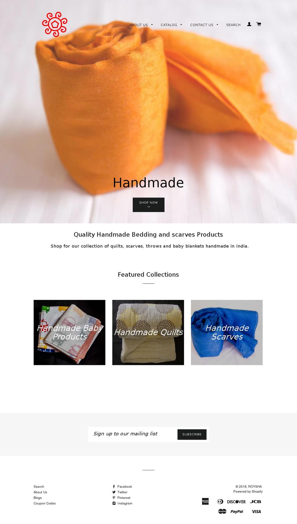 roysha.com — Shopify storefront screenshot