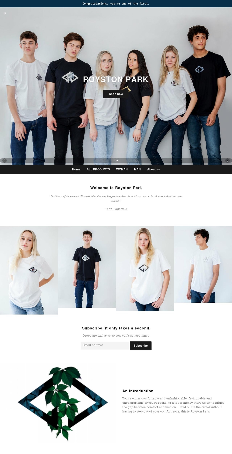 roystonpark.com shopify website screenshot