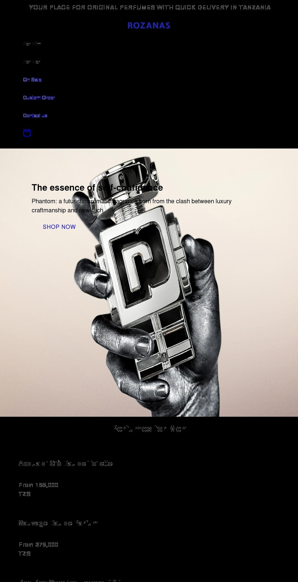 rozanas.com — Shopify storefront screenshot