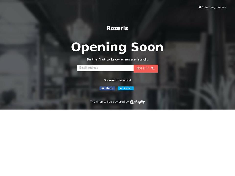 rozaris.com — Shopify storefront screenshot