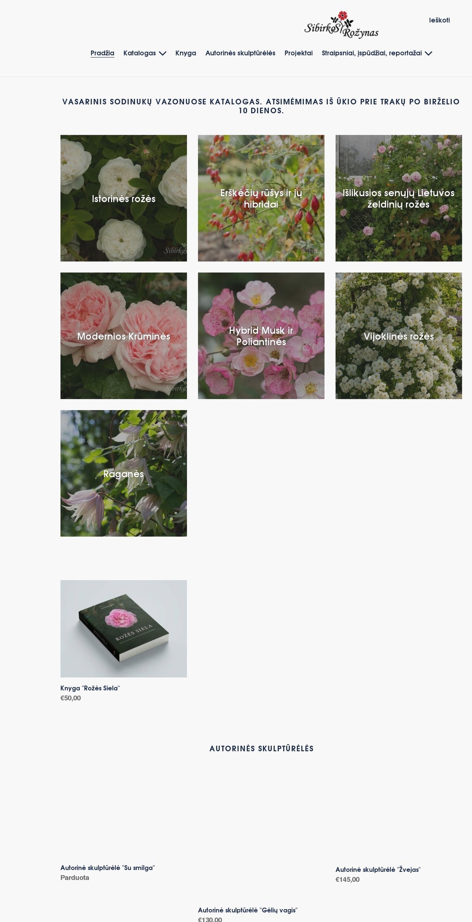 rozes.lt shopify website screenshot