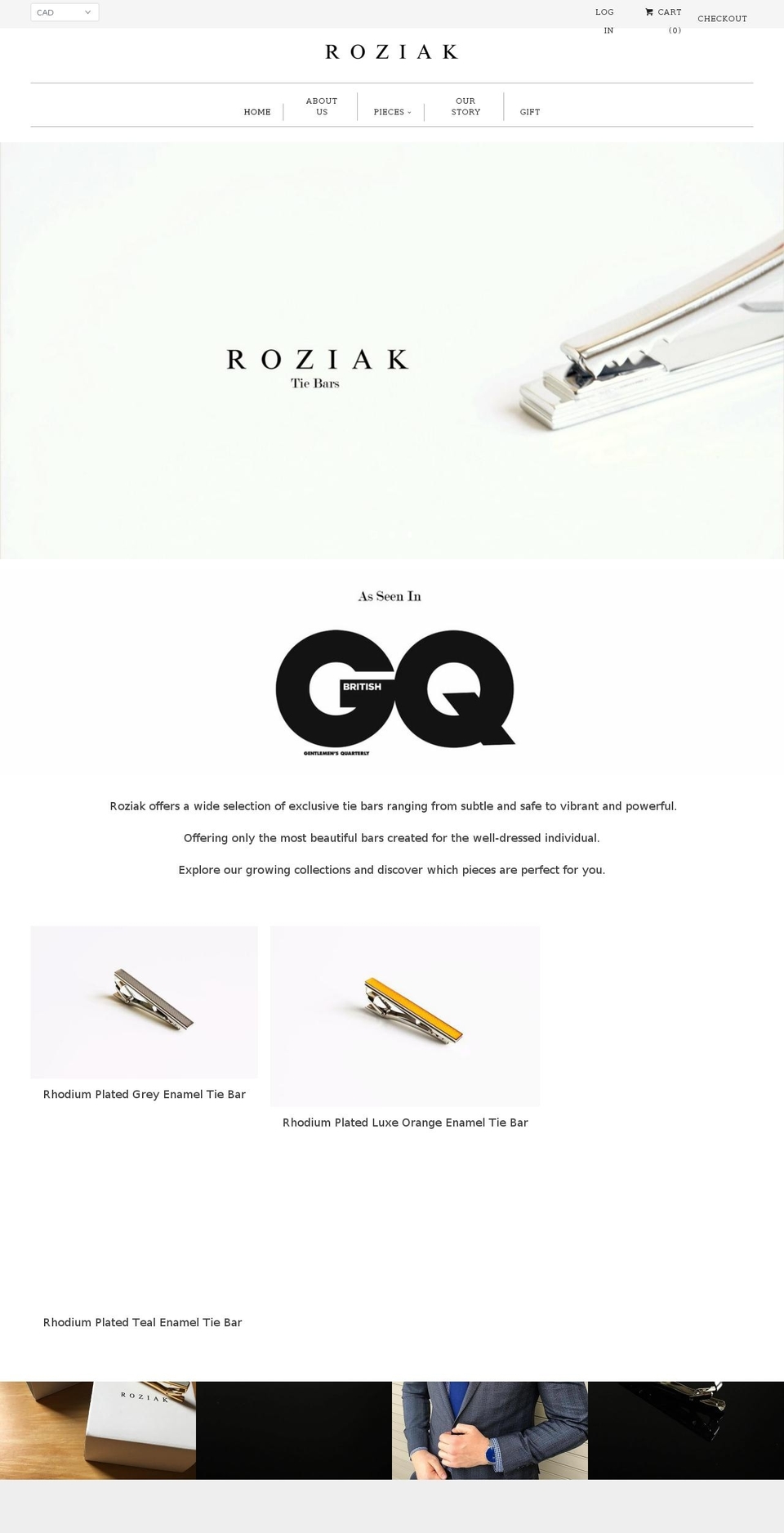 roziak.com shopify website screenshot