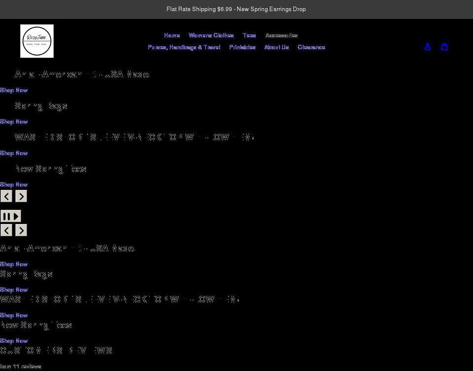 rozyjune.com shopify website screenshot