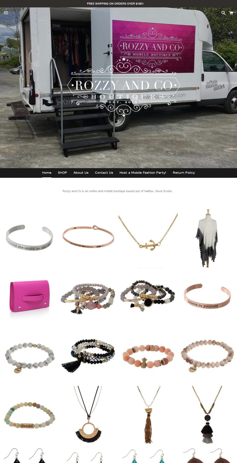 rozzyandco.com — Shopify storefront screenshot
