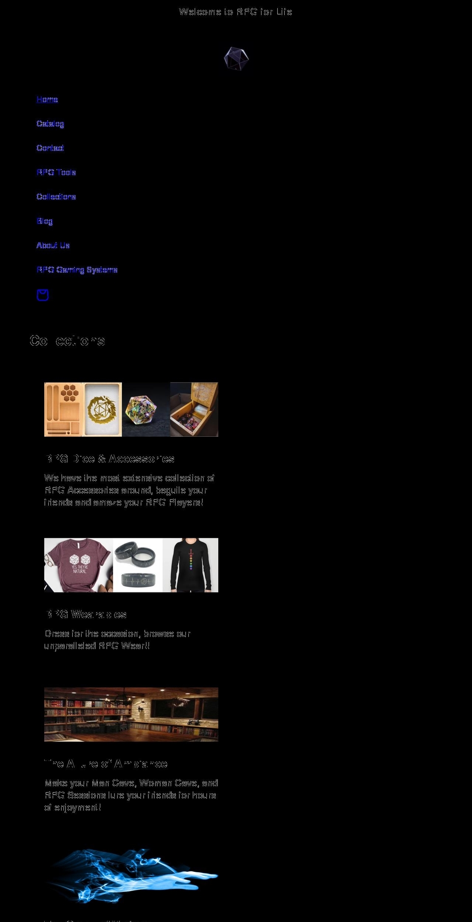 rpgforlife.com shopify website screenshot