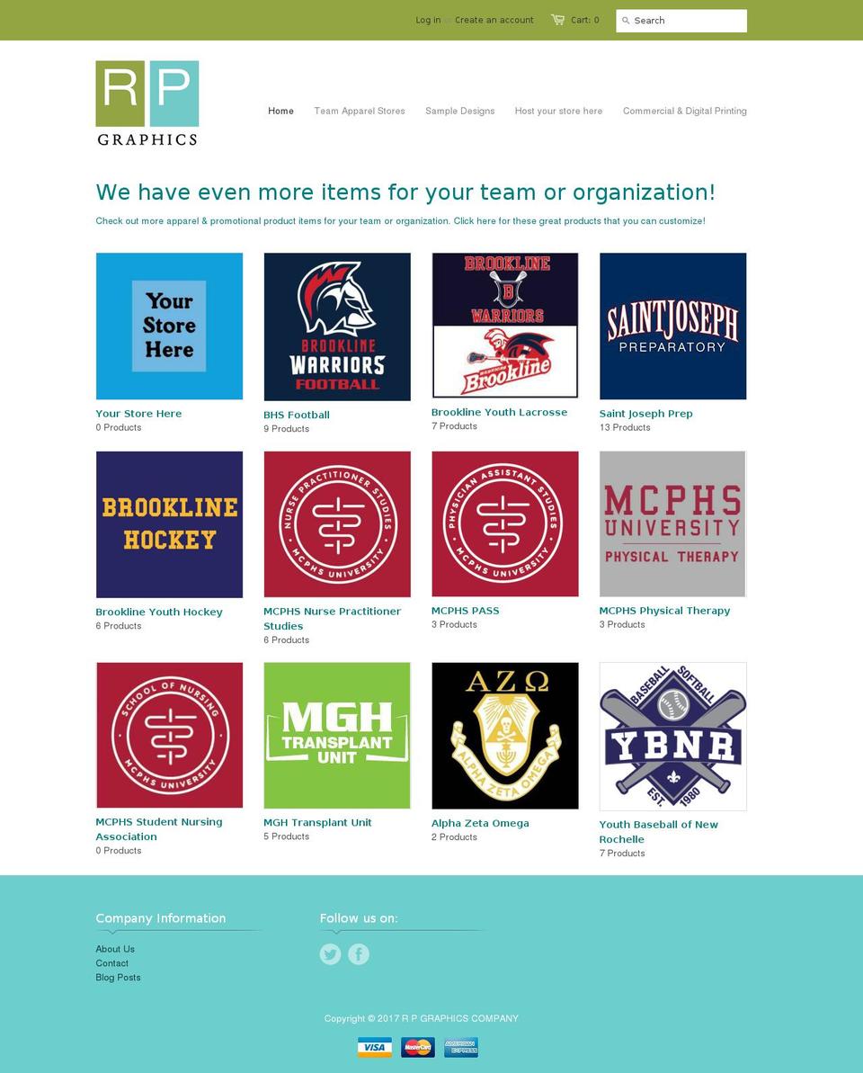 rpgraphicsapparel.com shopify website screenshot