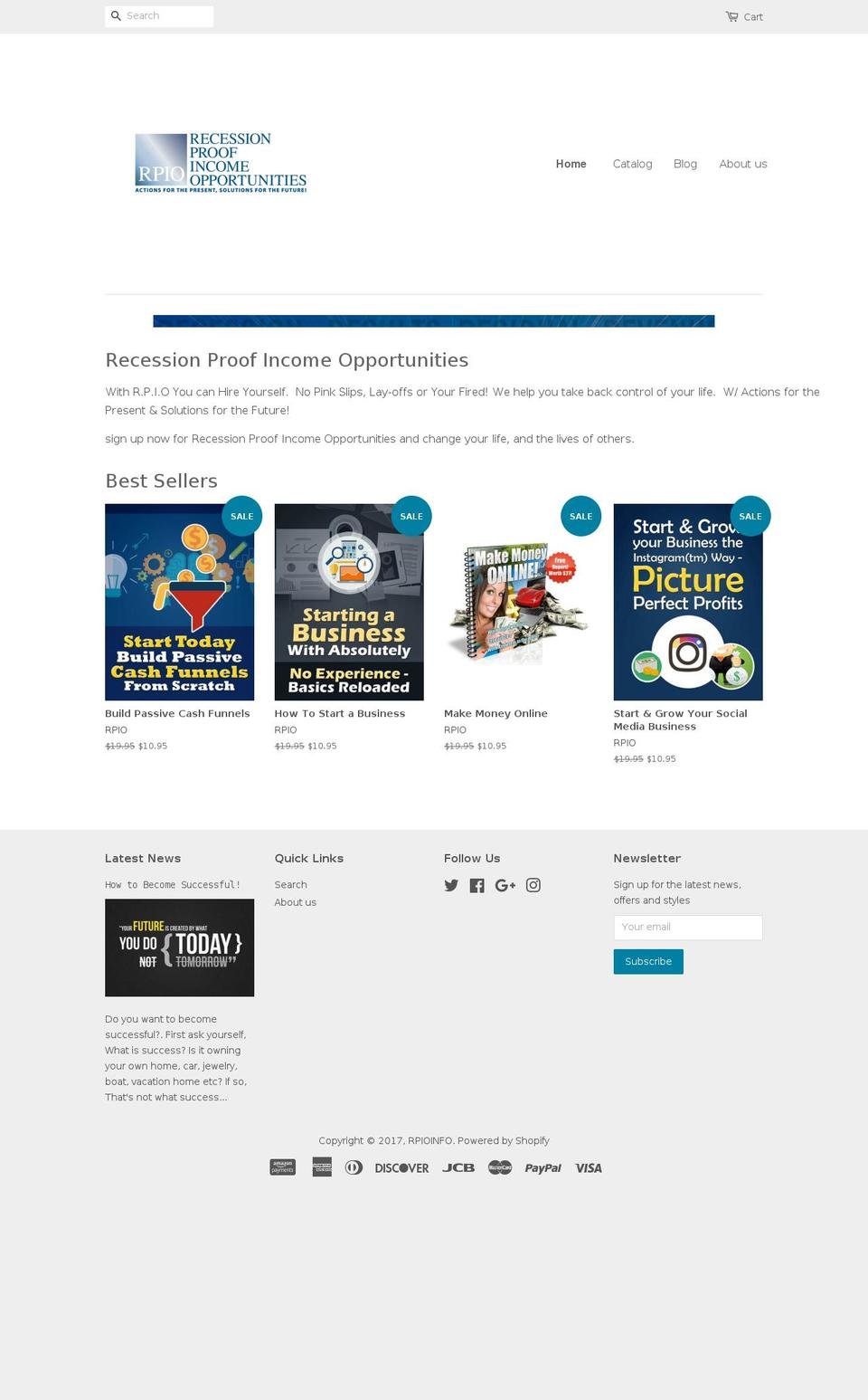 rpioinfo.com shopify website screenshot