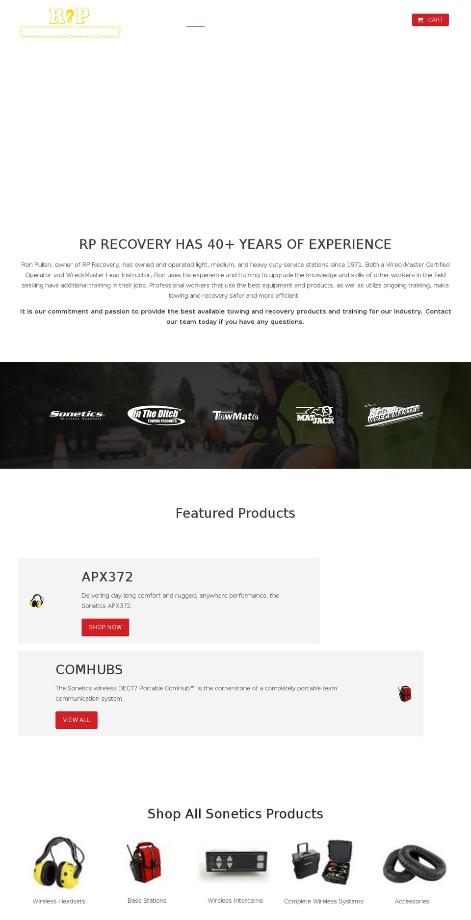 rprecovery.com shopify website screenshot