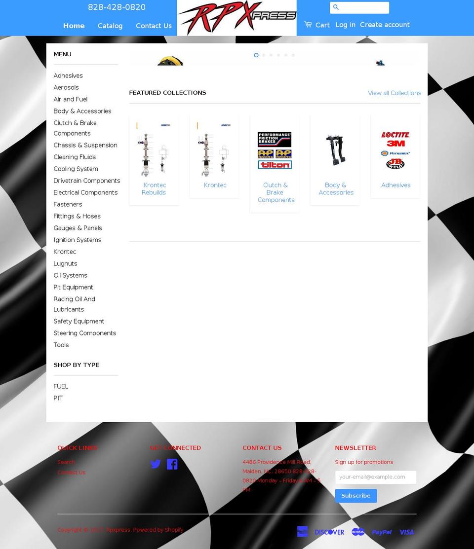 rpxpress.com shopify website screenshot
