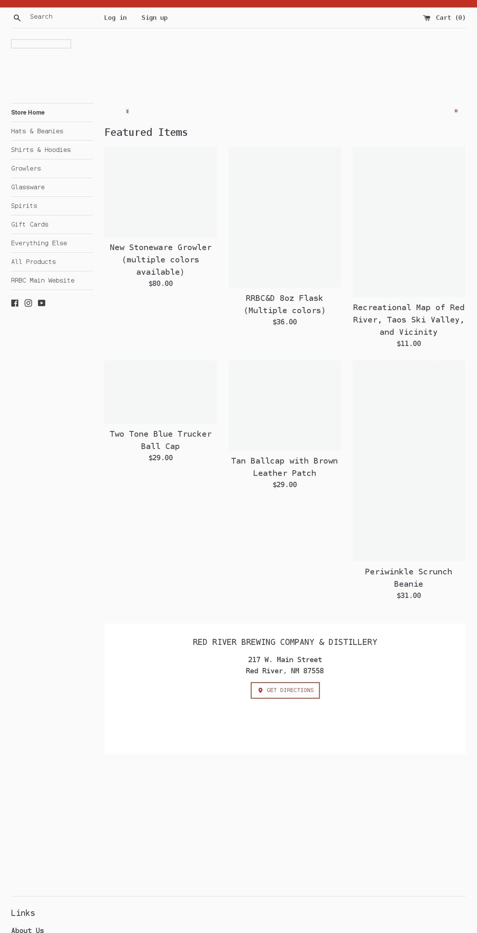rrbcstore.com shopify website screenshot