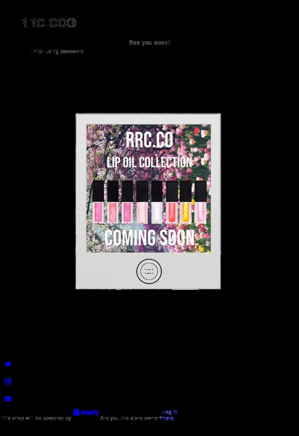 rrcsymmetry.com — Shopify storefront screenshot
