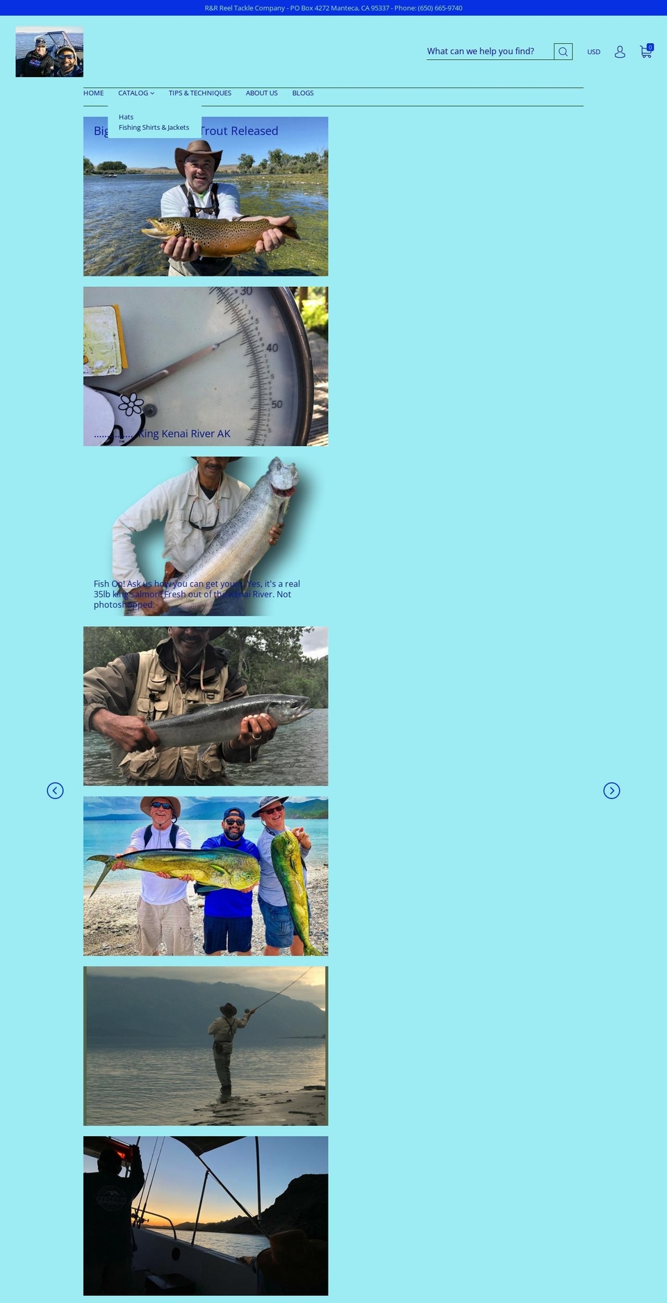 rreeltackle.com — Shopify storefront screenshot