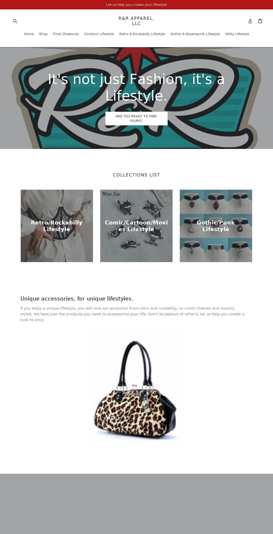 rrlifestyleapparel.com shopify website screenshot