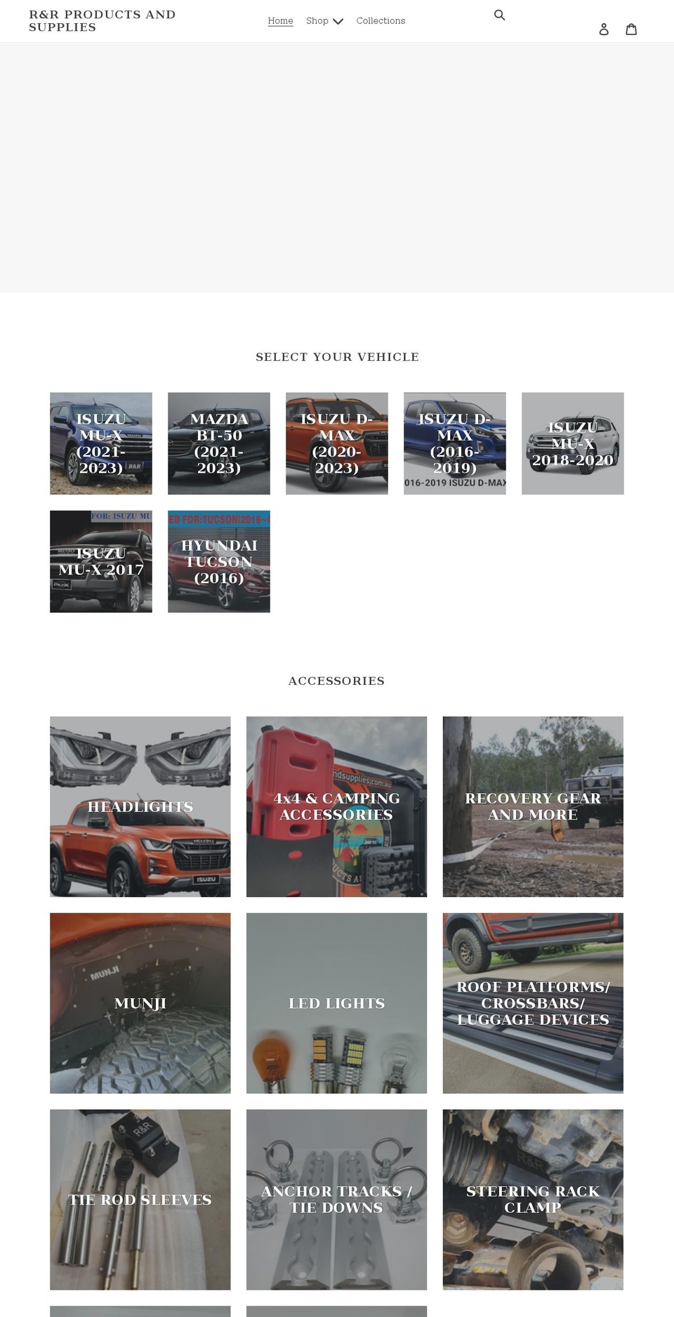 rrproductsandsupplies.com.au shopify website screenshot